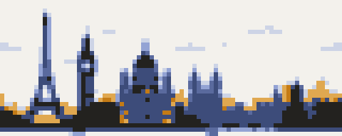 Pixel-art van Europa